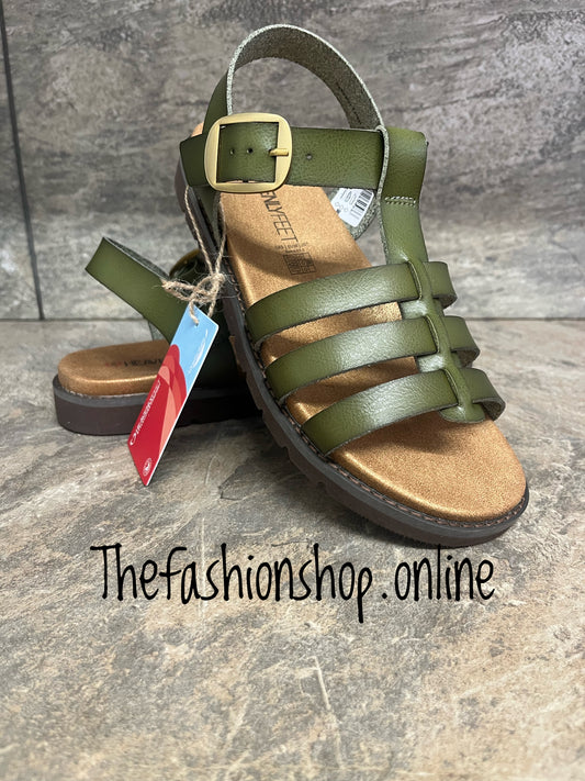 Heavenly Feet forest Saltwater sandals sizes 4-8 (37-41)