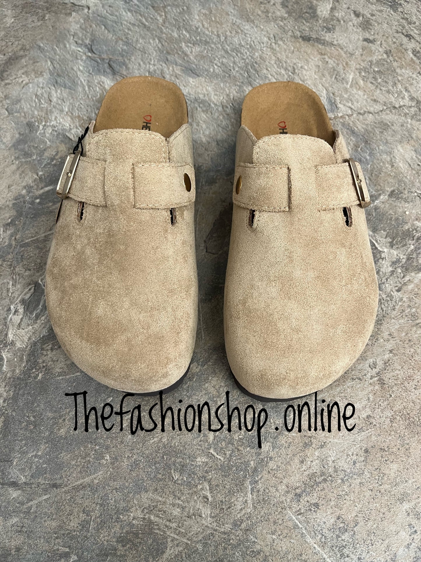 Heavenly Feet Alessia Cool beige clog mule sizes 4-7 (37-41)