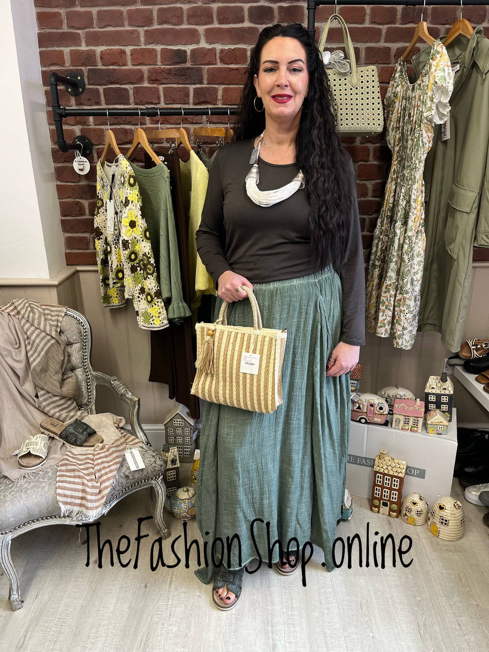 Tia brown long sleeve layering top 12-18