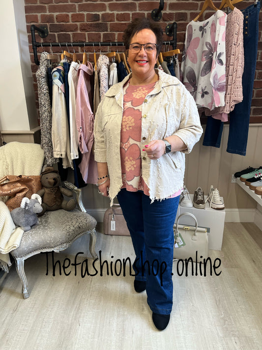 Michelle beige cotton jacket 14-20