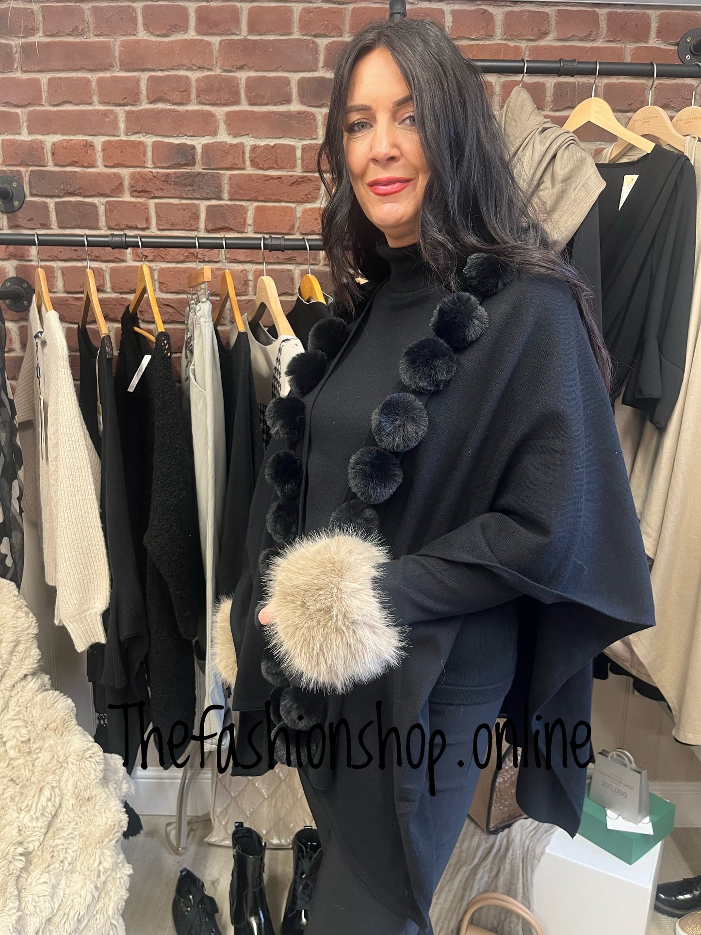 Mink faux fur cuffs