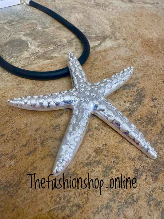 Silver Starfish Necklace