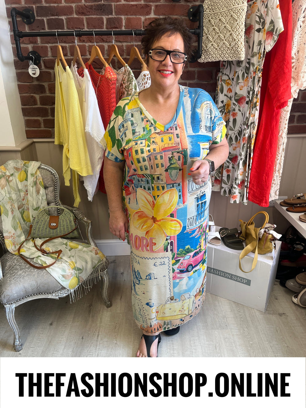 Helen Amore colourful summer dress 12-18