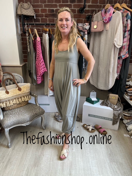 Mocha harem jumpsuit 10-16