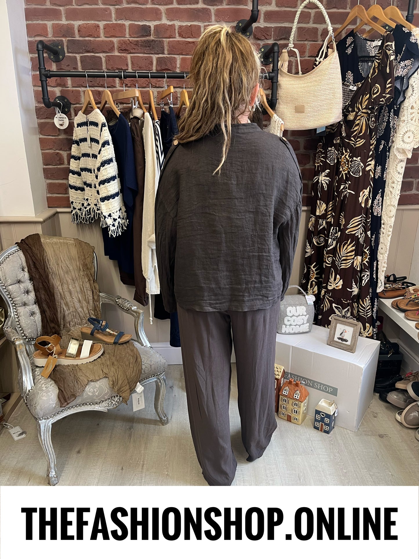Tamsin brown linen military jacket 10-16