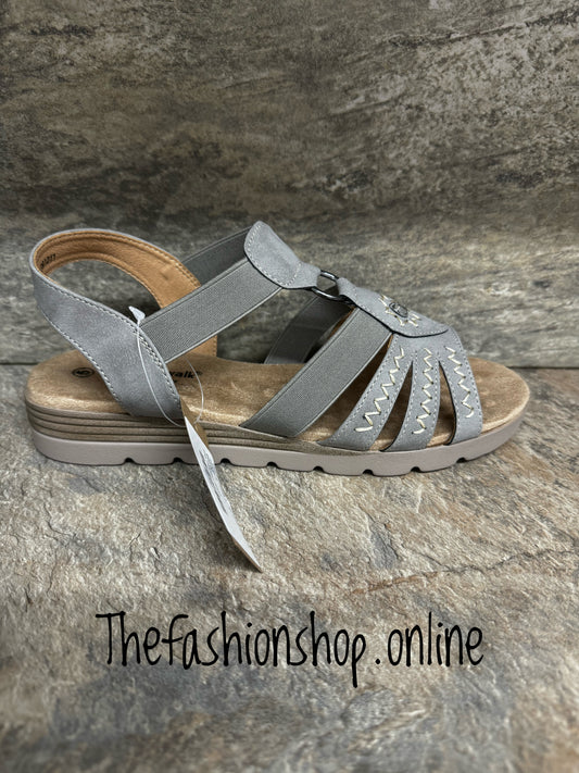 Cushion-walk Lottie grey wide fit sandal sizes 4-8