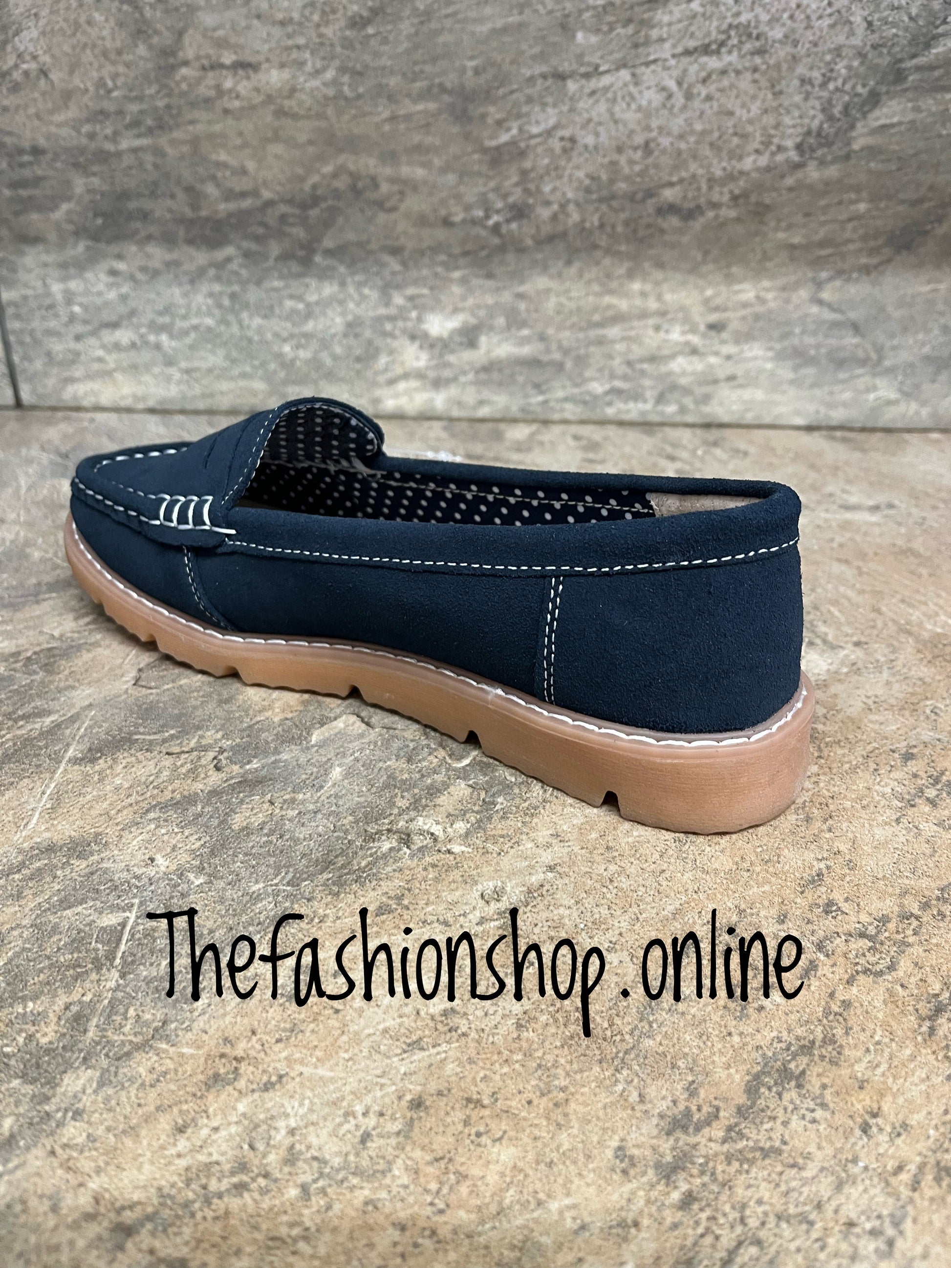 Jo Joe navy Shore suede loafer sizes 4-8 (37-41) – The Fashion Shop