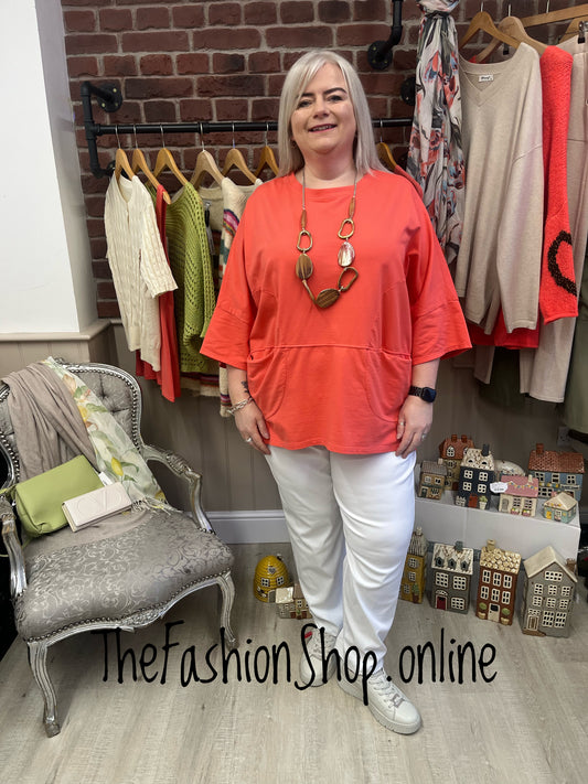 Harper coral pocket top 16-22