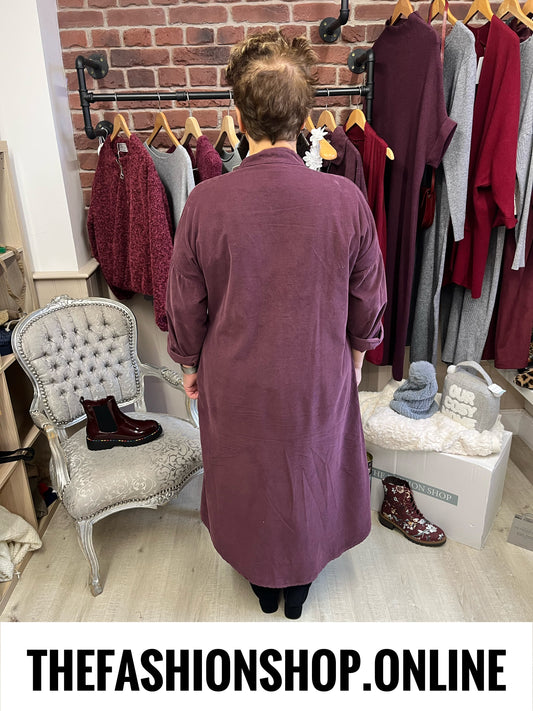 Freya damson needle cord dress 14-18