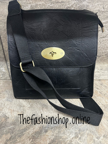 Large black messenger bag
