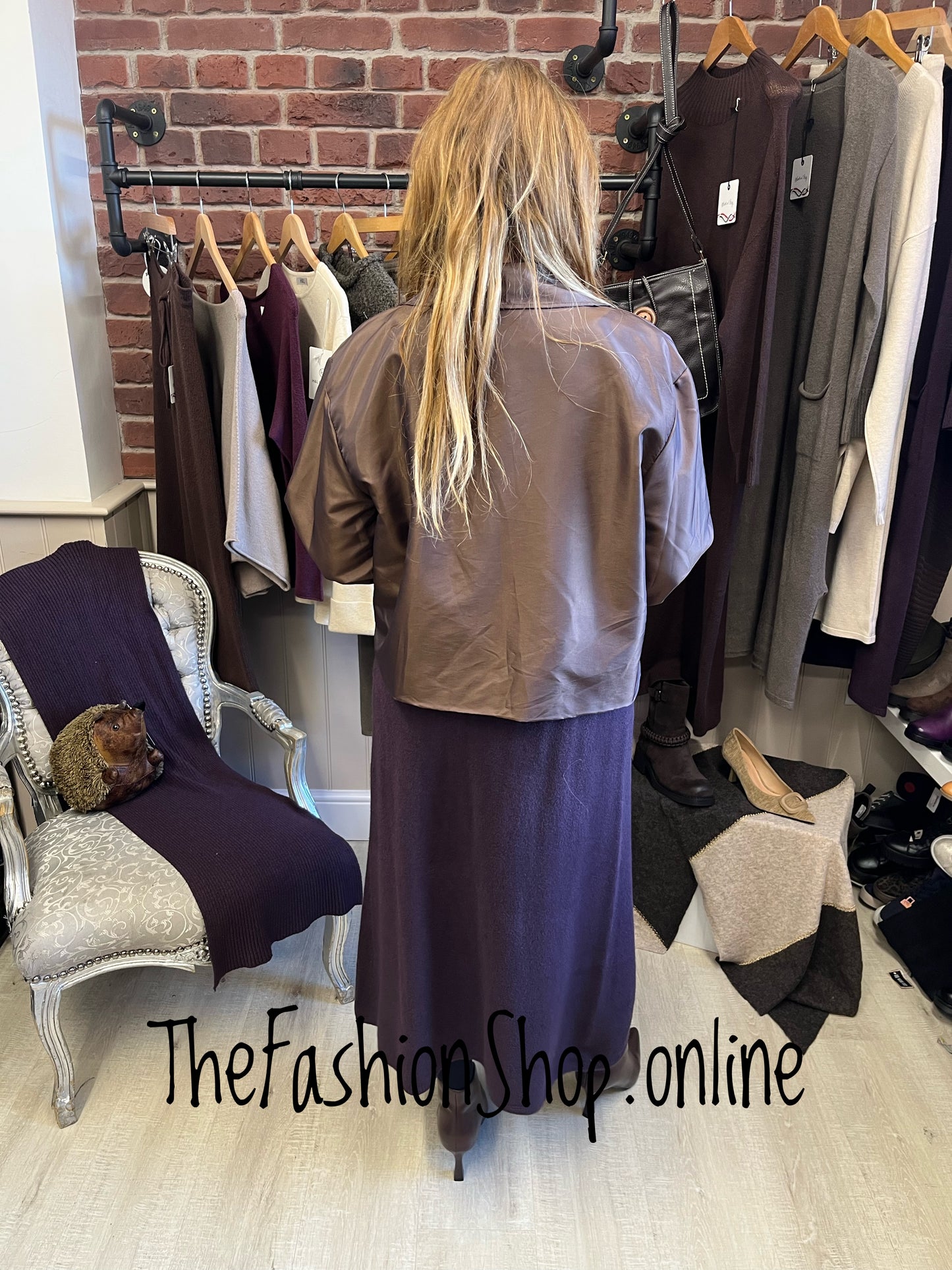 Milan Damson Fine Ribbed Skirt 8-16