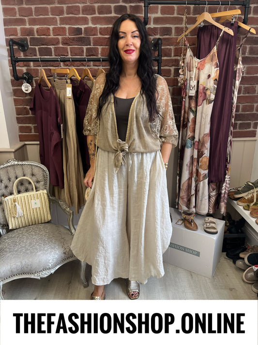 Esme sand lace shrug 8-18