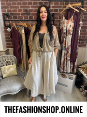 Esme sand lace shrug 8-18
