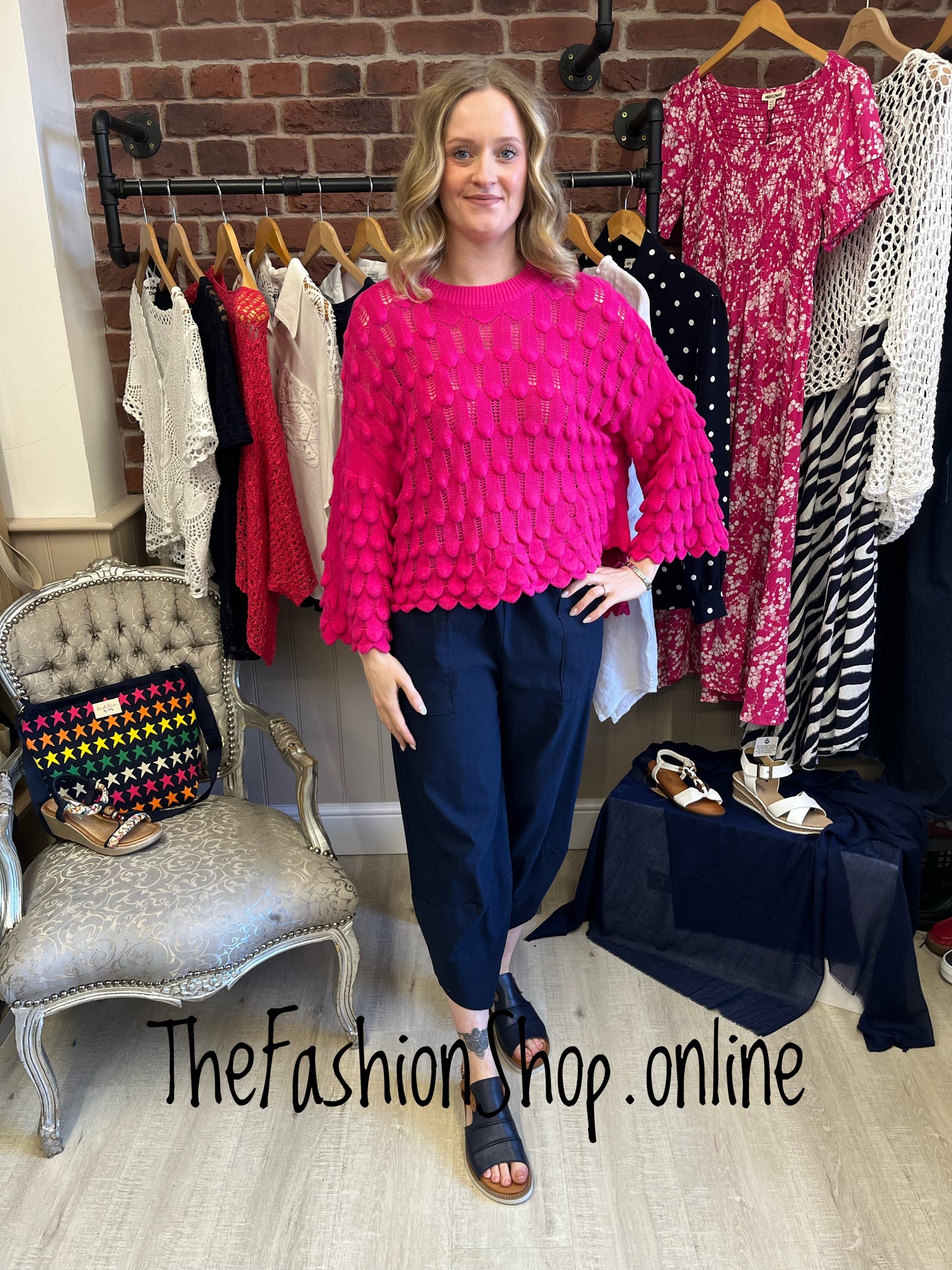 Eloise hot pink petal jumper 8-16