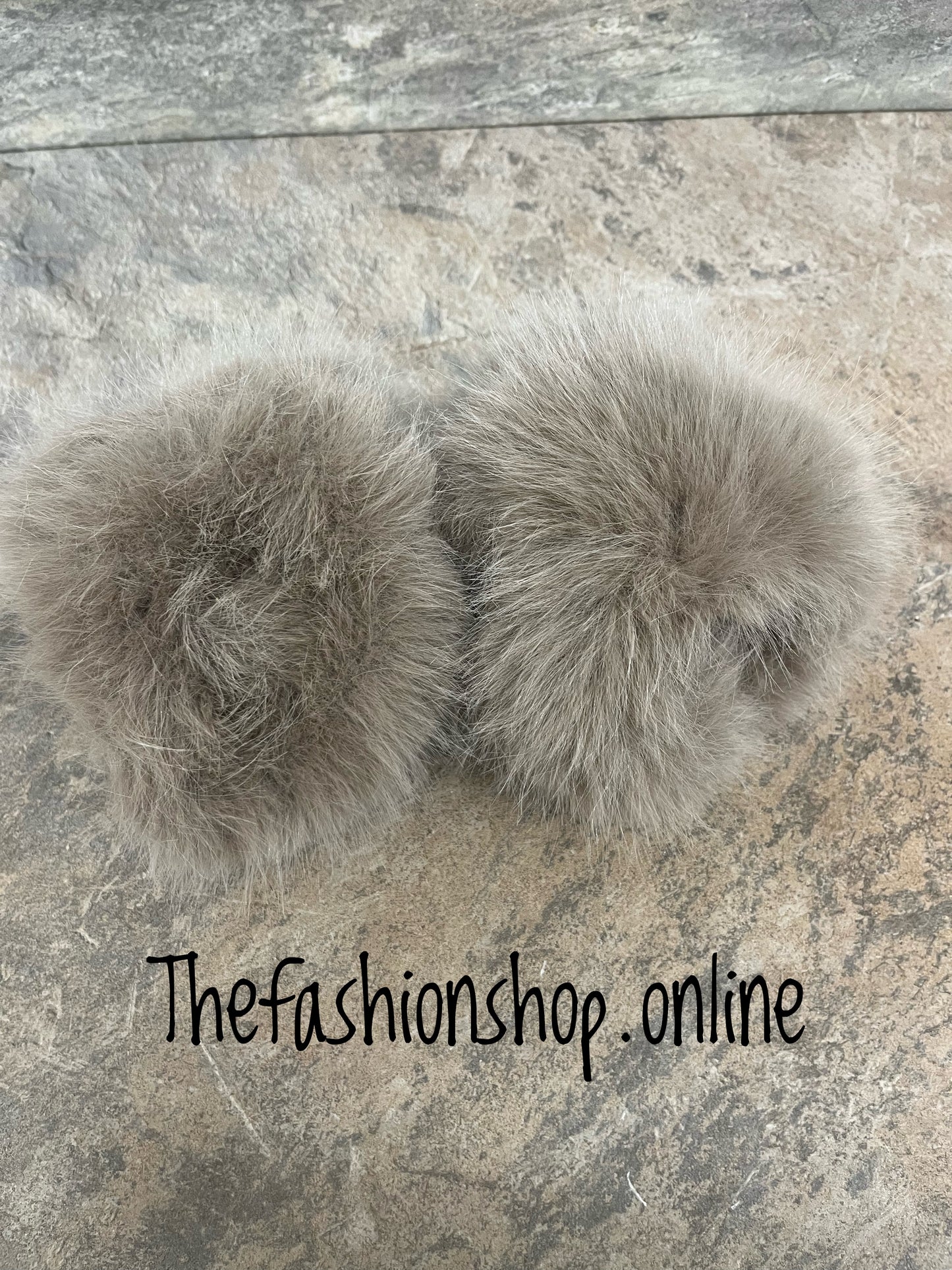 Mink faux fur cuffs