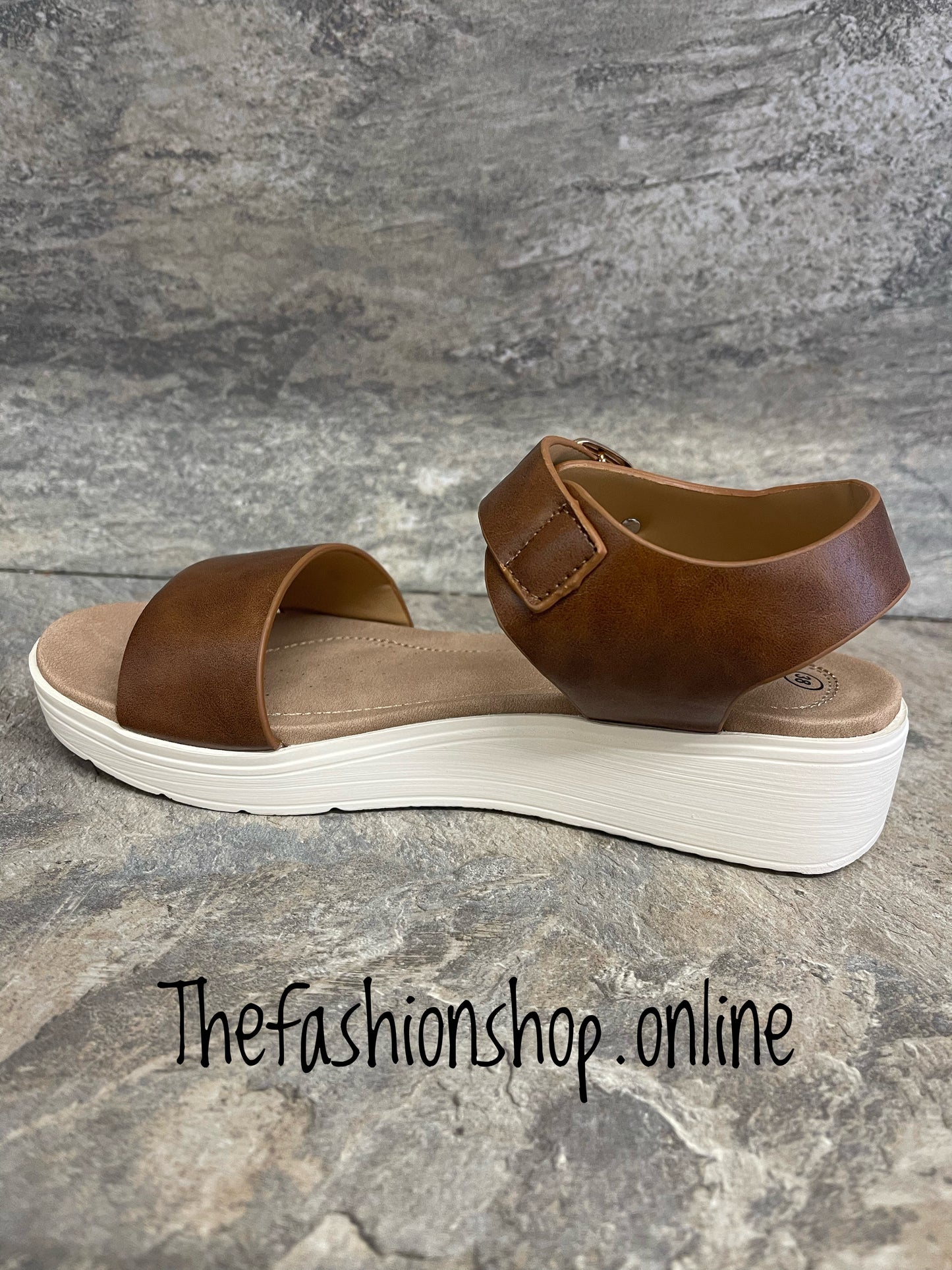 Tan ankle strap sandal sizes 3-8