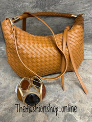Bella tan woven bag