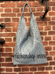 Savannah denim blue shoulder bag
