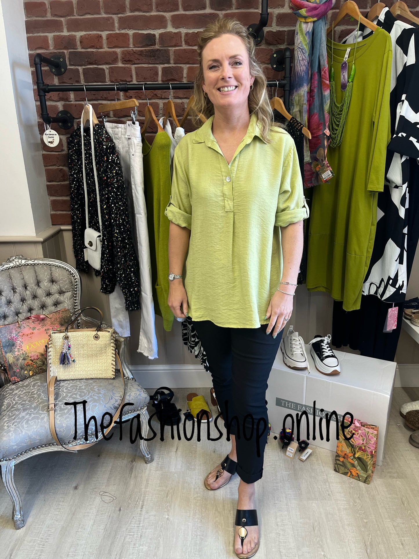 Heidi green blouse 10-16