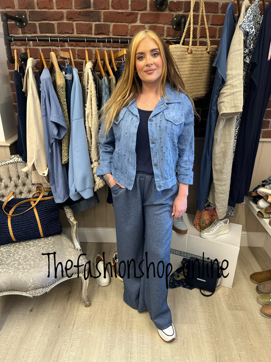 Nina blue cotton jacket 8-12