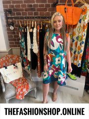 Stella retro flowers shift dress 8-14