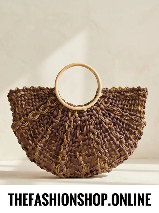 Brisbane mulberry ombre woven bag