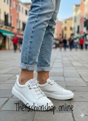 Heavenly Feet white petal litesole trainers sizes 4-8 (EU 37-42)