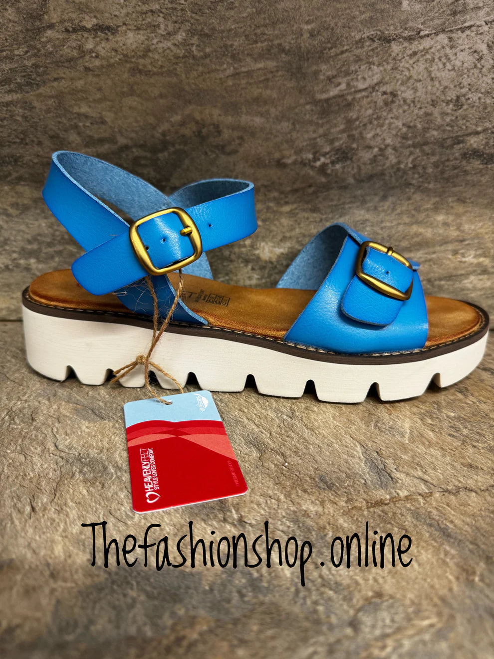 Heavenly Feet blue Trudy sandals sizes 4-8 (37-41)