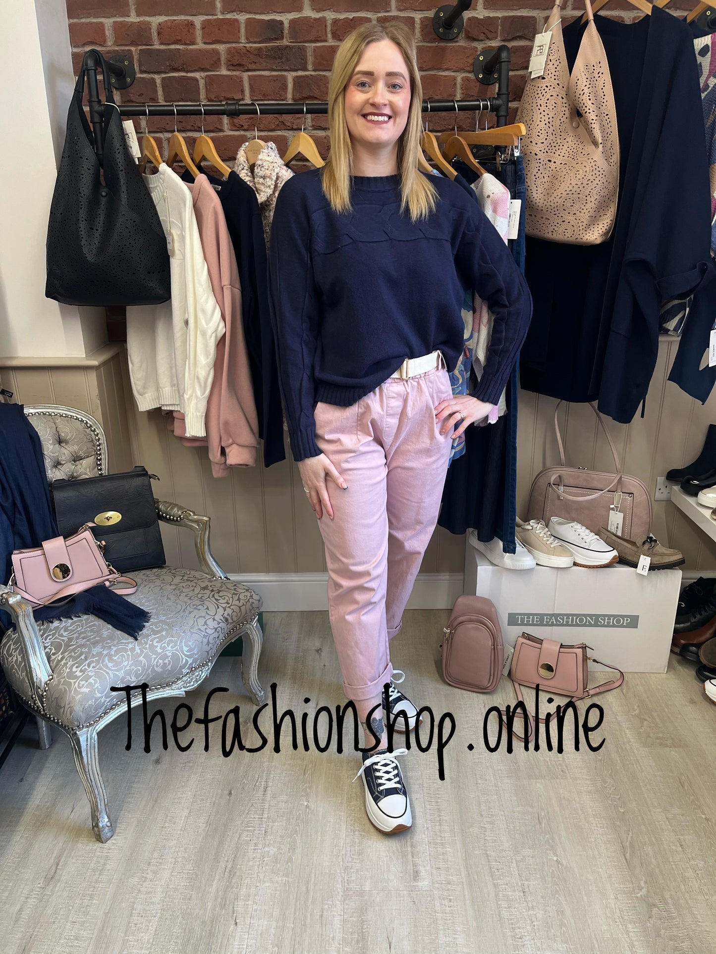 Stacey navy jumper 8-14