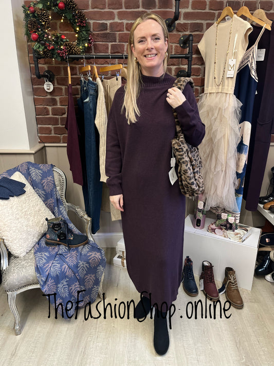Milan damson turtle neck jumper dress 12-16