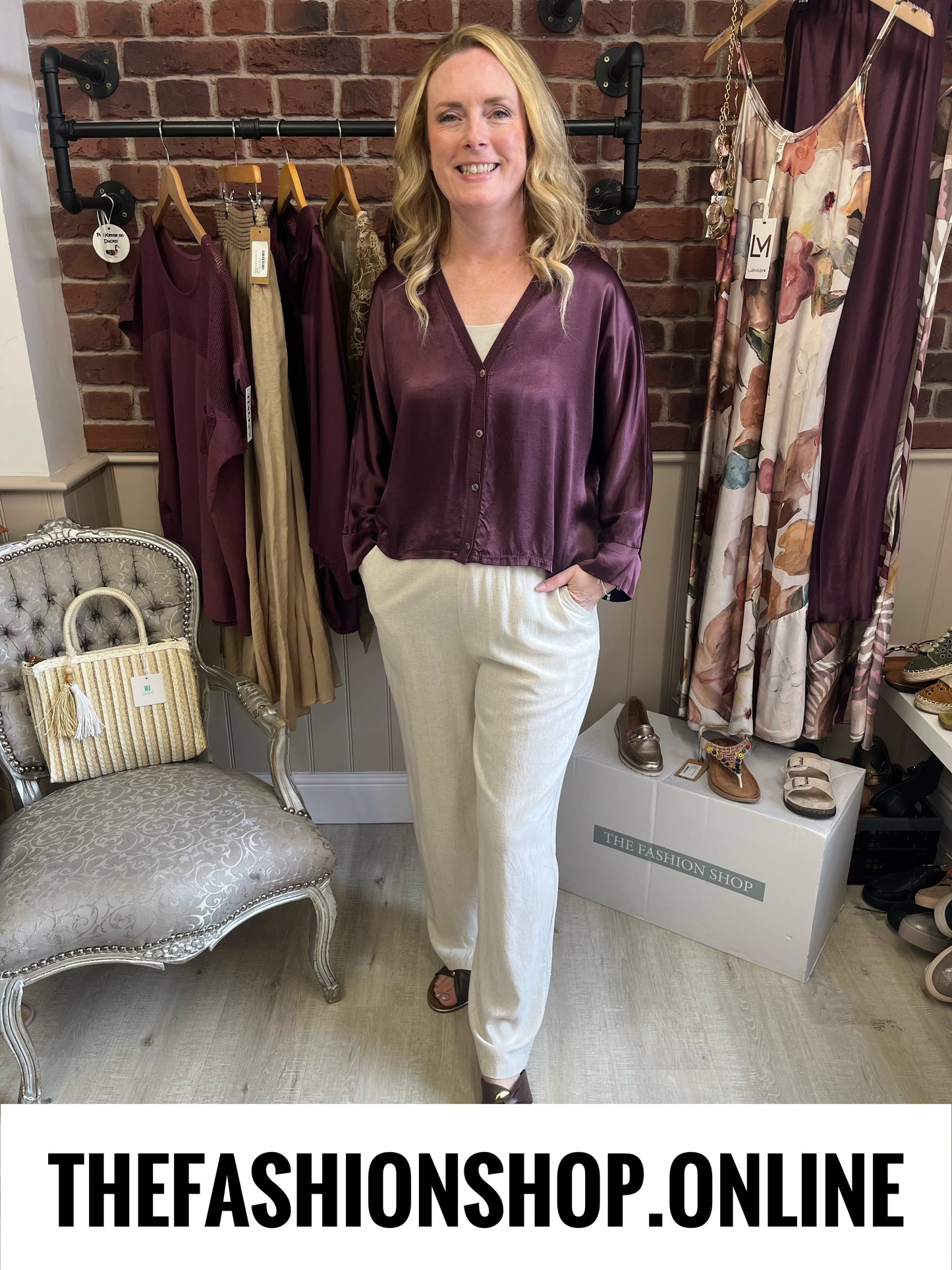 Remi mulberry button up blouse 10-16