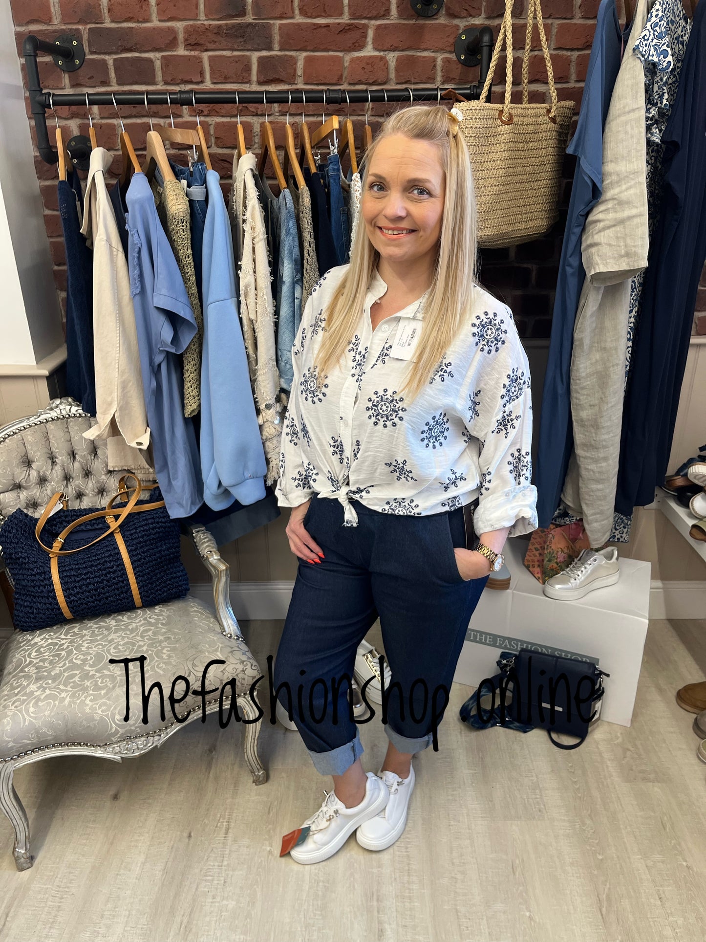 Monica straight leg jeans with belt 10-16