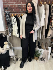 Erika beige edge to edge wool mix cardigan 8-16