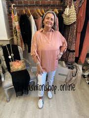 Miss Sparrow pink tunic top sizes S-XL