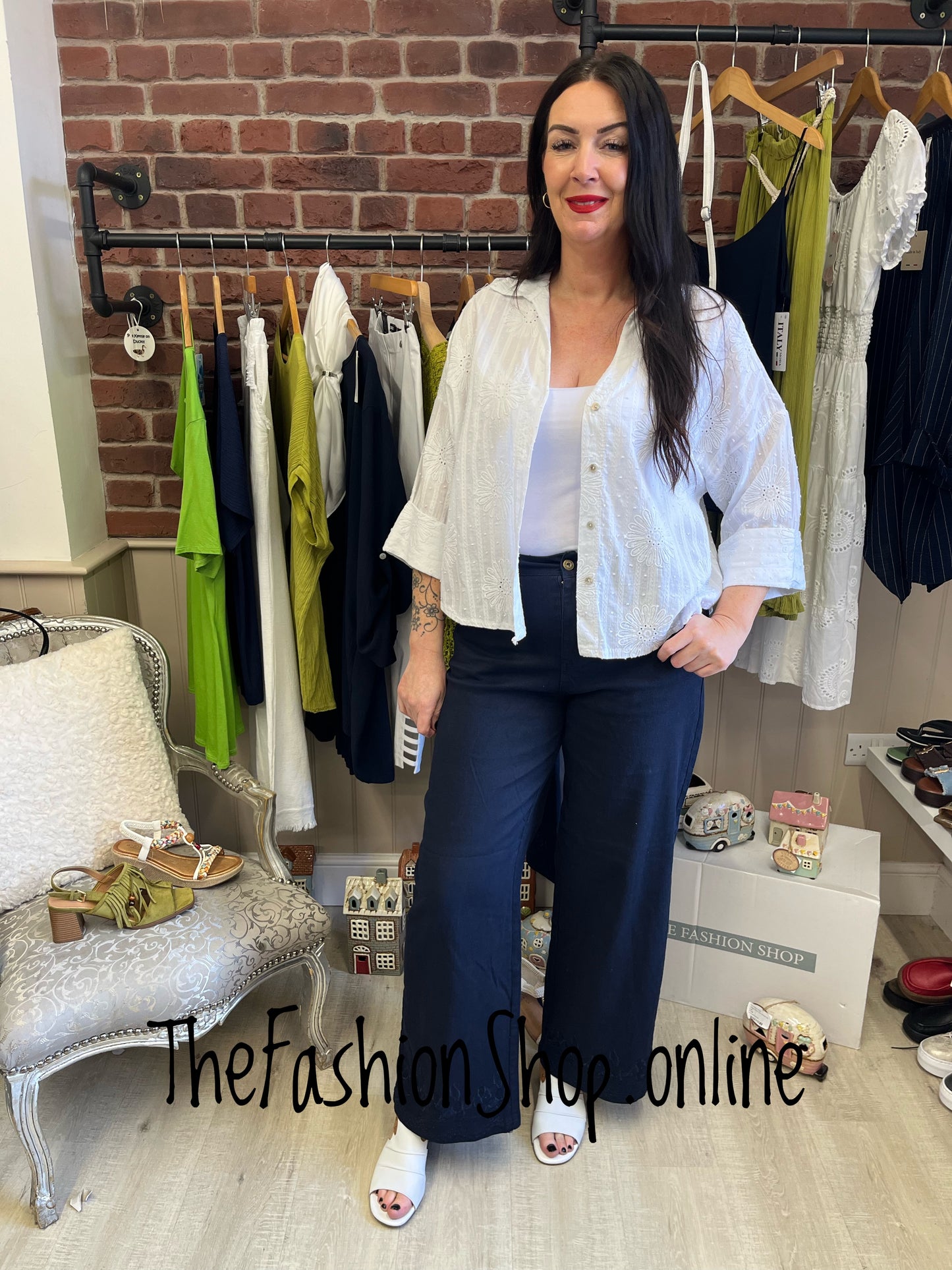 Sally white cotton shirt 12-18