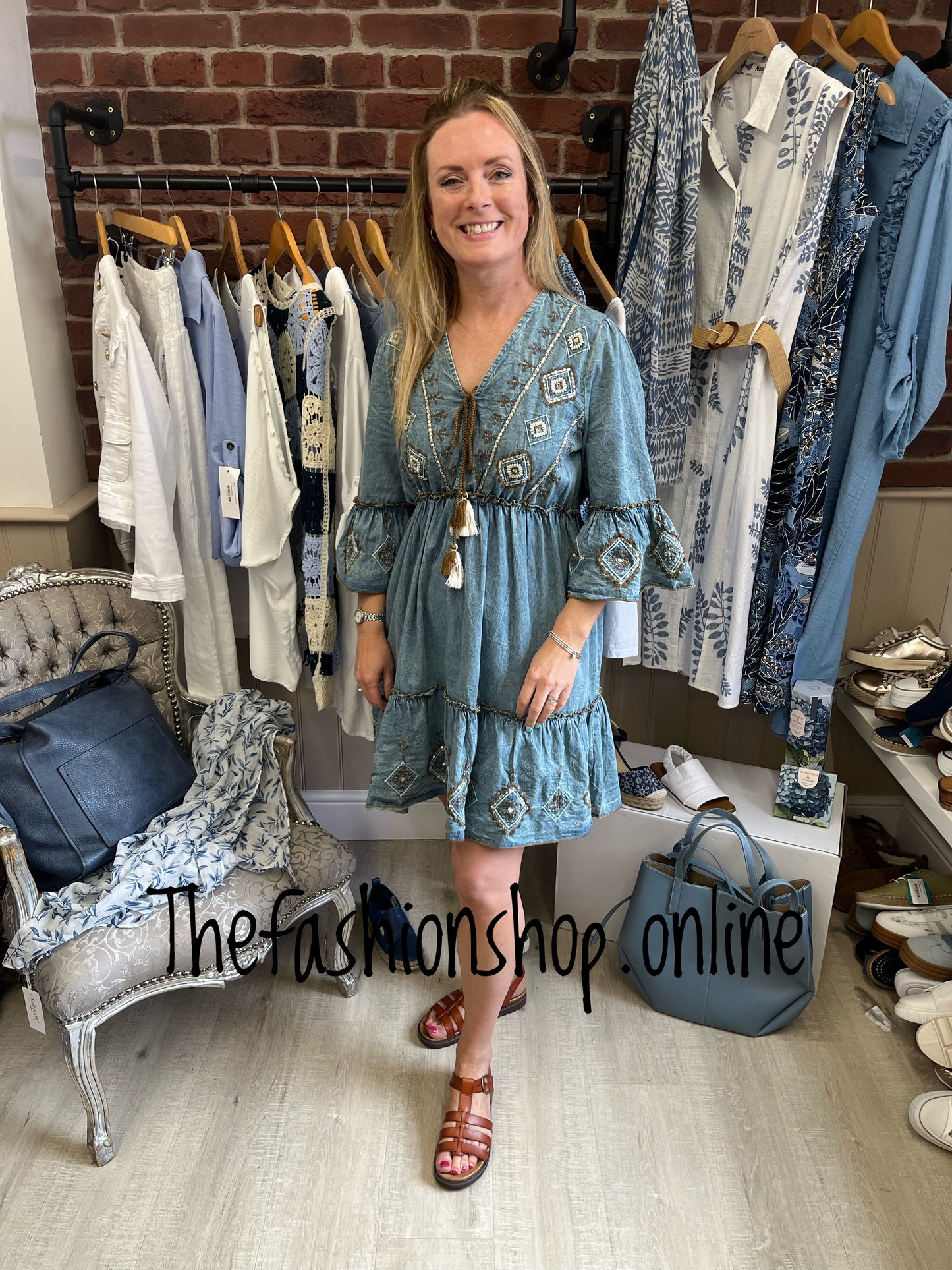 Sarina denim boho tassel dress sizes 10, 12 and 14