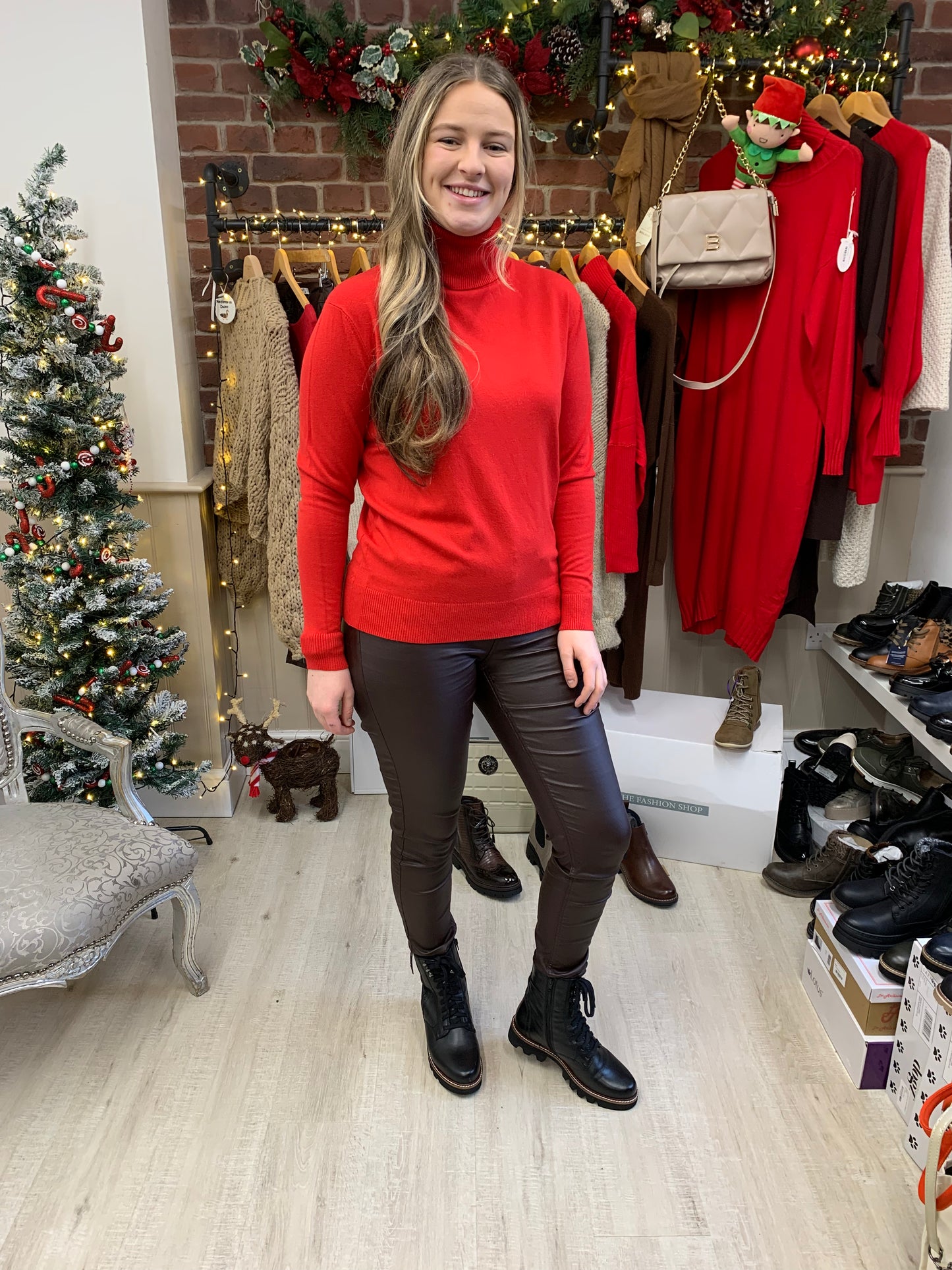 Red polo neck jumper 12-16