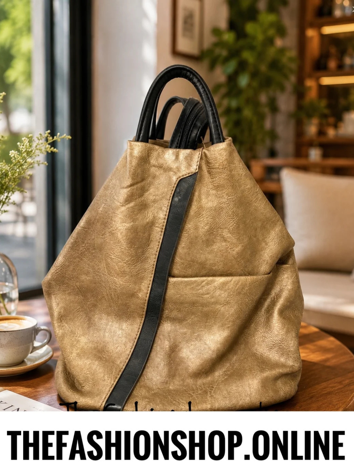 The Charlie Anti Theft Ruck Sack in Bronze