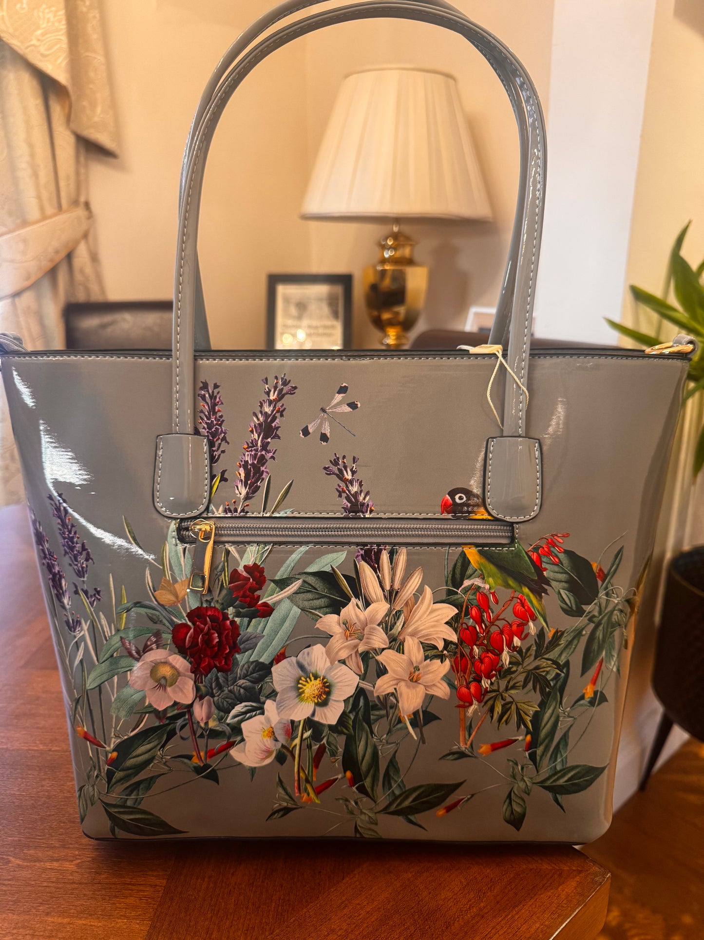 Spring Garden Tote bag In Grey