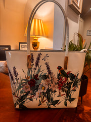 Spring Garden Tote bag In Cream