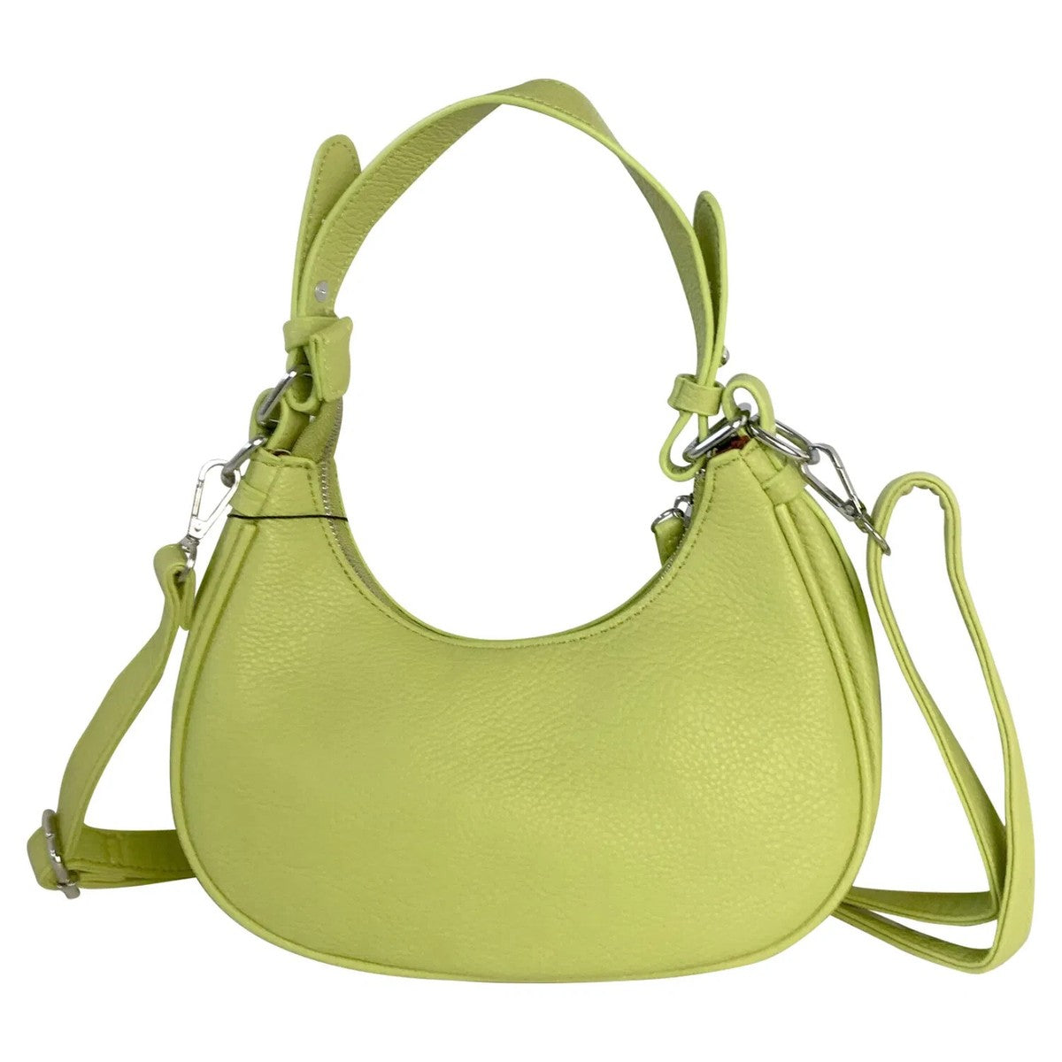 Tara Lime Green Turn Lock Handle Bag with Shoulder strap