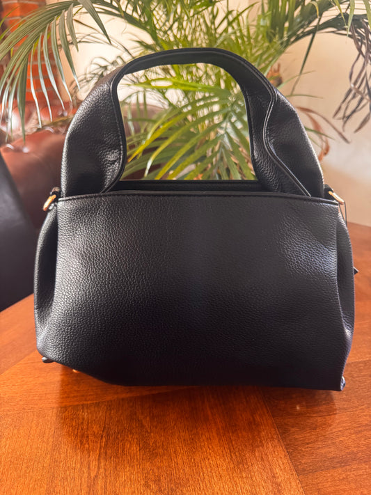 Lily Tote Bag with shoulder strap in Black