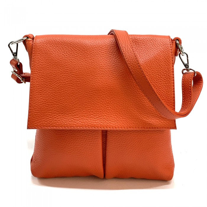 Tamsin Twin Pocket Shoulder Bag in Orange