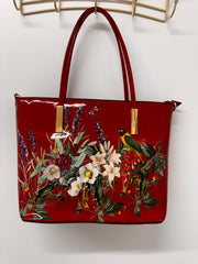 Spring Garden Tote bag In Red