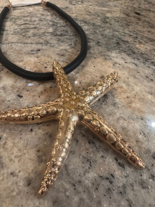 Gold Starfish Necklace