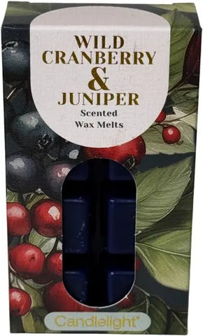 Candlelight pack of 8 wax melts Wild Cranberry and Juniper