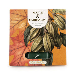 Candlelight Set of 9 Tea Lights Maple and Cardamom