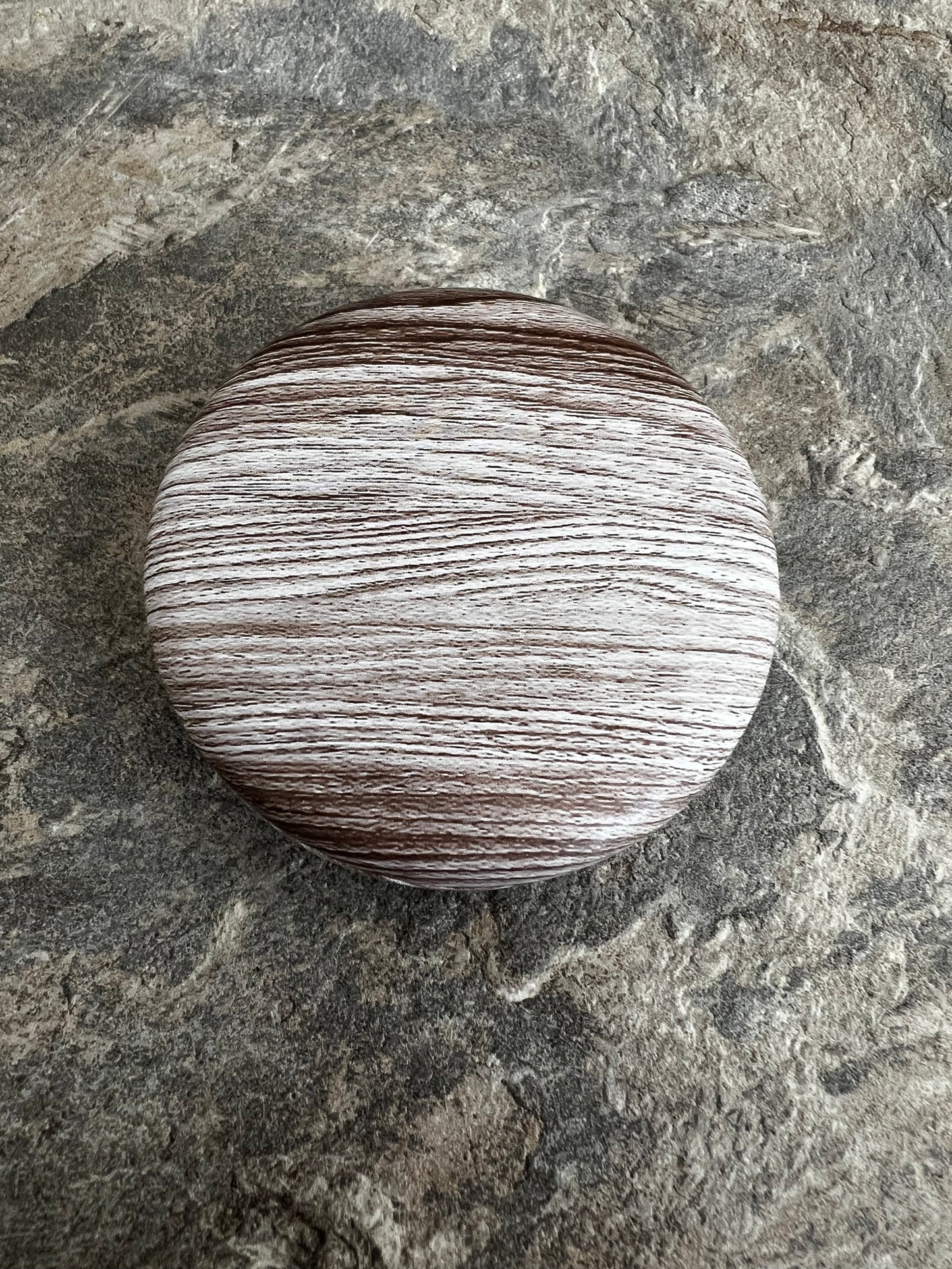 Wood effect compact mirror