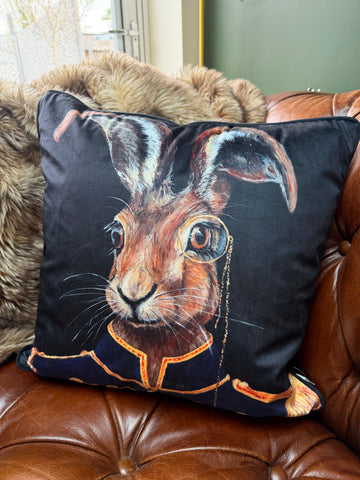 Malini stunning Henley Hare Cushion with filling 45cmx45cm