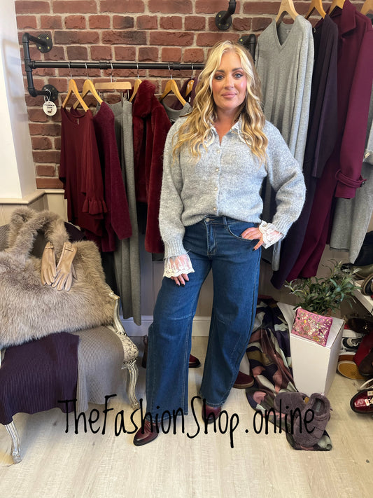 Gemma dark denim barrel leg jeans sizes 8, 10 and 12